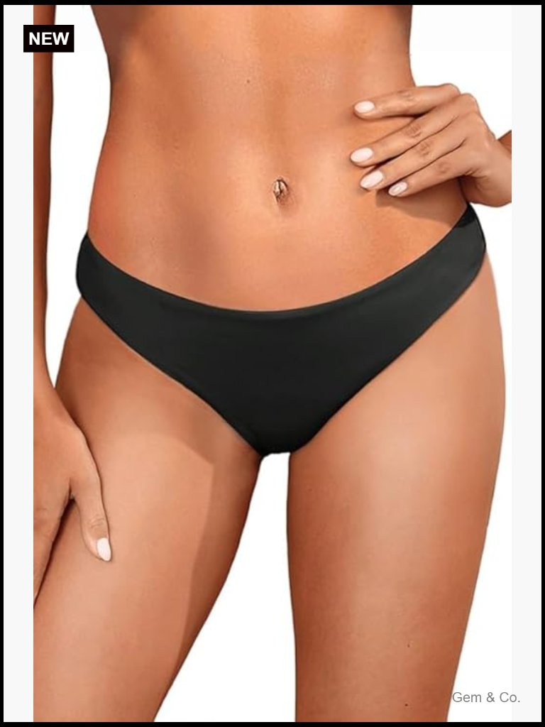 Low Rise Bikini Bottoms - Moderate Coverage Women's Swim Briefs